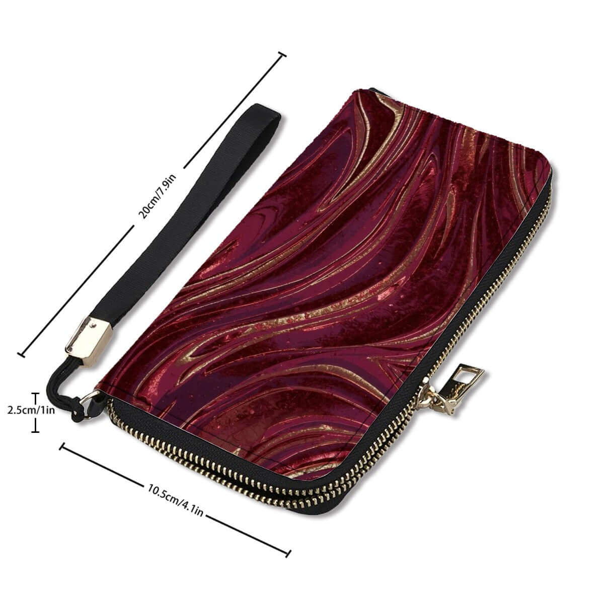 Clutch-Geldbörse für Damen aus PU mit Aufbewahrungsbeutel-Set, doppelseitiger UV-Druck, großartige Kapazität mit Kartenschlitzen.