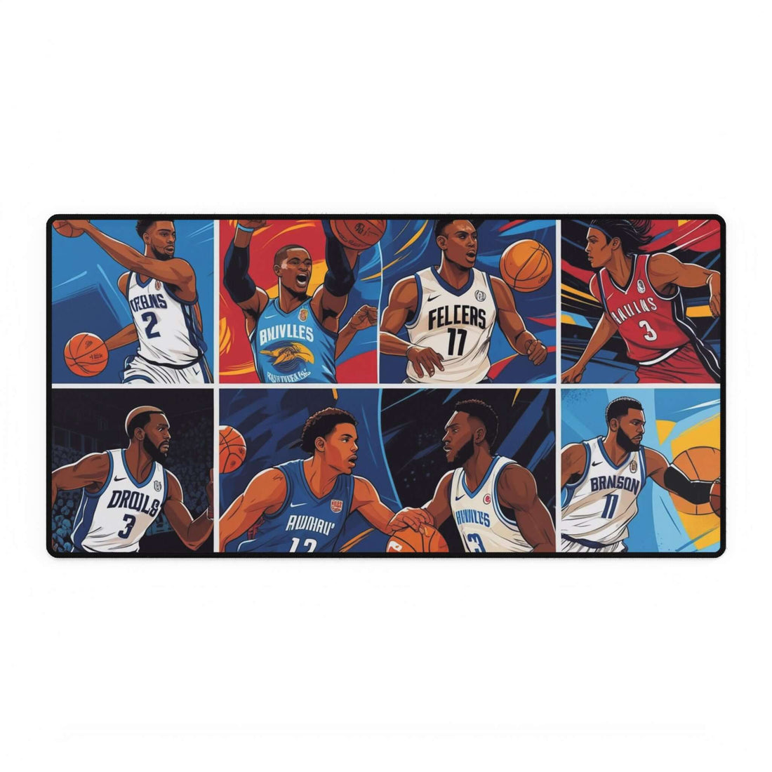 Dynamische Basketball-Schreibtischmatte für Gamer, Sportbegeisterte - Design-Familientruhe