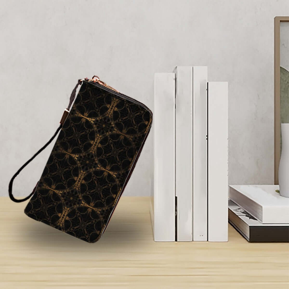 Clutch Wallet for Women with PU material and UV printed design, featuring multiple card slots. Ideal Clutch-Geldbörse für Damen option.