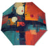 Farbenfroher UV-Schutz-Regenschirm mit abstraktem einseitigem Design, sublimationsgedruckt auf Vinyl, bietet effektiven UV-Schutz.