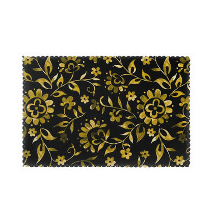 Hitzebeständige Tischsets, 6 Stück aus Polyester, 18x12 Zoll, mit elegantem Blumenmuster, sublimationsgedruckt, strapazierfähig und hitzebeständig.