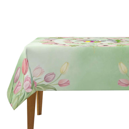 Quadratische Tischdecke Ostermotiv aus Polyester, 54"x54" Größe, handliche Tischdeko mit hochwertigem, wasserabweisendem Print.