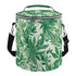Grüne Camping‑Kühltasche, tragbar, isoliert, wasserdicht, aus Polyester mit Pflanzenmuster, Größe 11,8x10,0 Zoll, ideal für Sublimationsdruck.