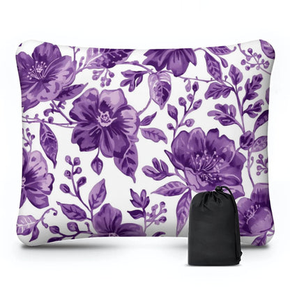 Aufblasbares Campingkissen - Leicht &amp; Kompakt mit floralem Print, ideal für Outdoor-Abenteuer, hautfreundliches Polyester