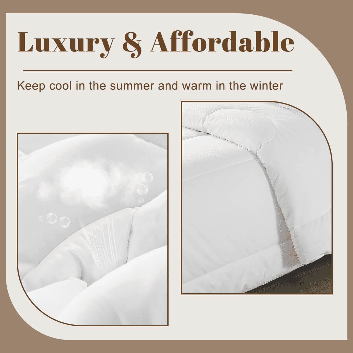 Komplettes Bettwäscheset aus Mikrofaser, luxuriös und erschwinglich. Leicht, atmungsaktiv, ideal für Sommer und Winter.