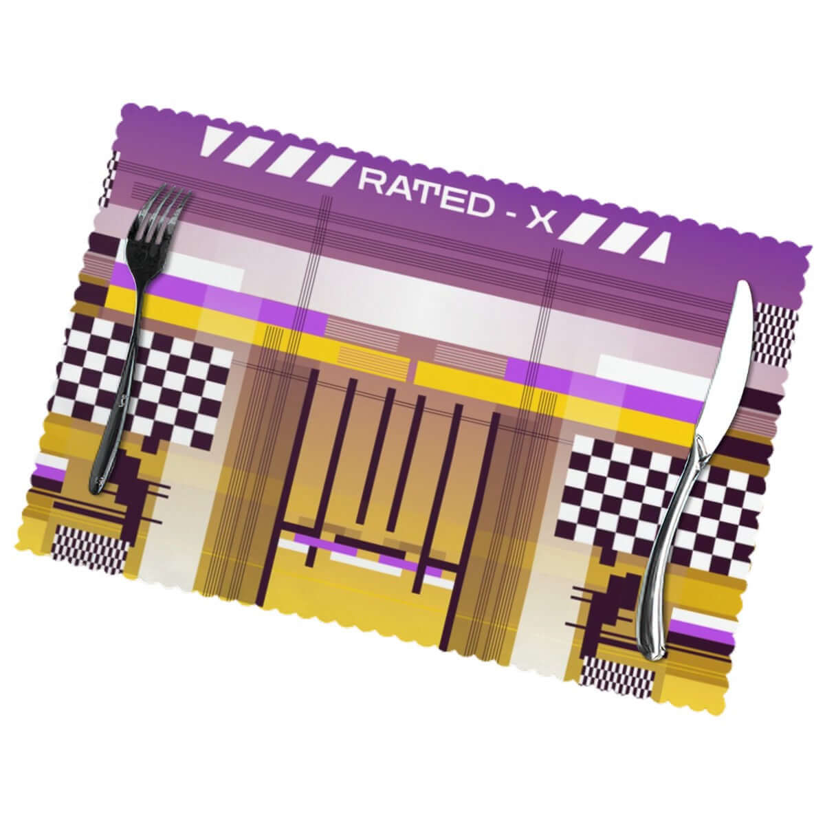 Hitzebeständige Tischsets, 6 Stück, aus Polyester mit sublimiertem Muster, 18x12 Zoll, hitzeresistent und verschleißfest