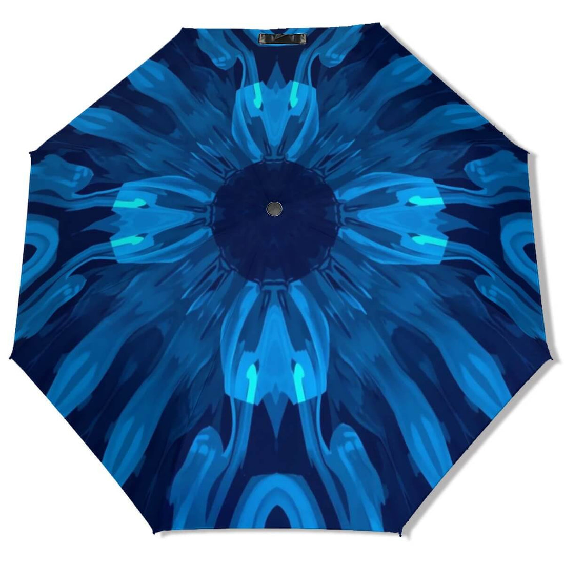 UV-Schutz-Regenschirm mit blauem Design, Details für UV-Schutz-Regenschirm ansehen, windfestes Kohlefaserverbundmaterial.