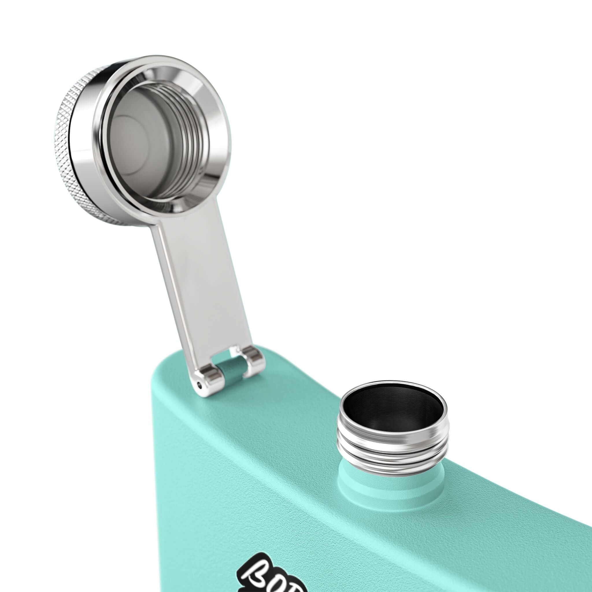 Edelstahl-Flachmann Born to Rock 170 ml mit offener Kappe, ideal für Soldaten und Musikliebhaber auf Festivals und Partys.