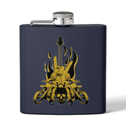 Edelstahl-Flachmann mit Rock &