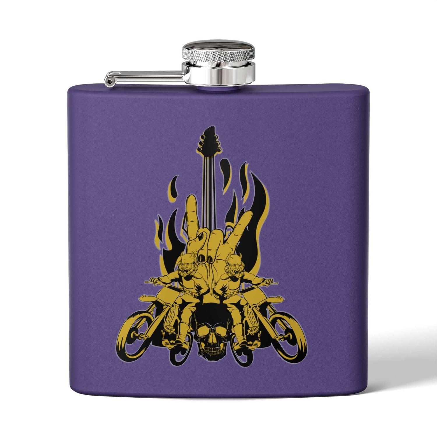 Edelstahl-Flachmann mit Rock &