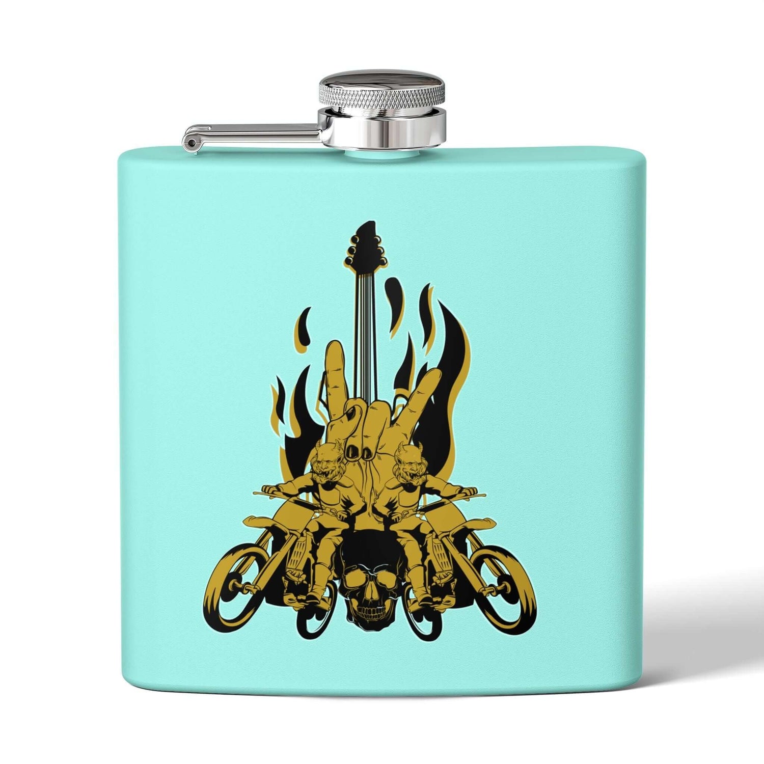 Edelstahl-Flachmann mit Rock &