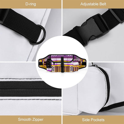 Hüfttasche für das Outdoor-Training von Haustieren mit D-Ring, verstellbarem Gurt, glattem Reißverschluss und Seitentaschen.