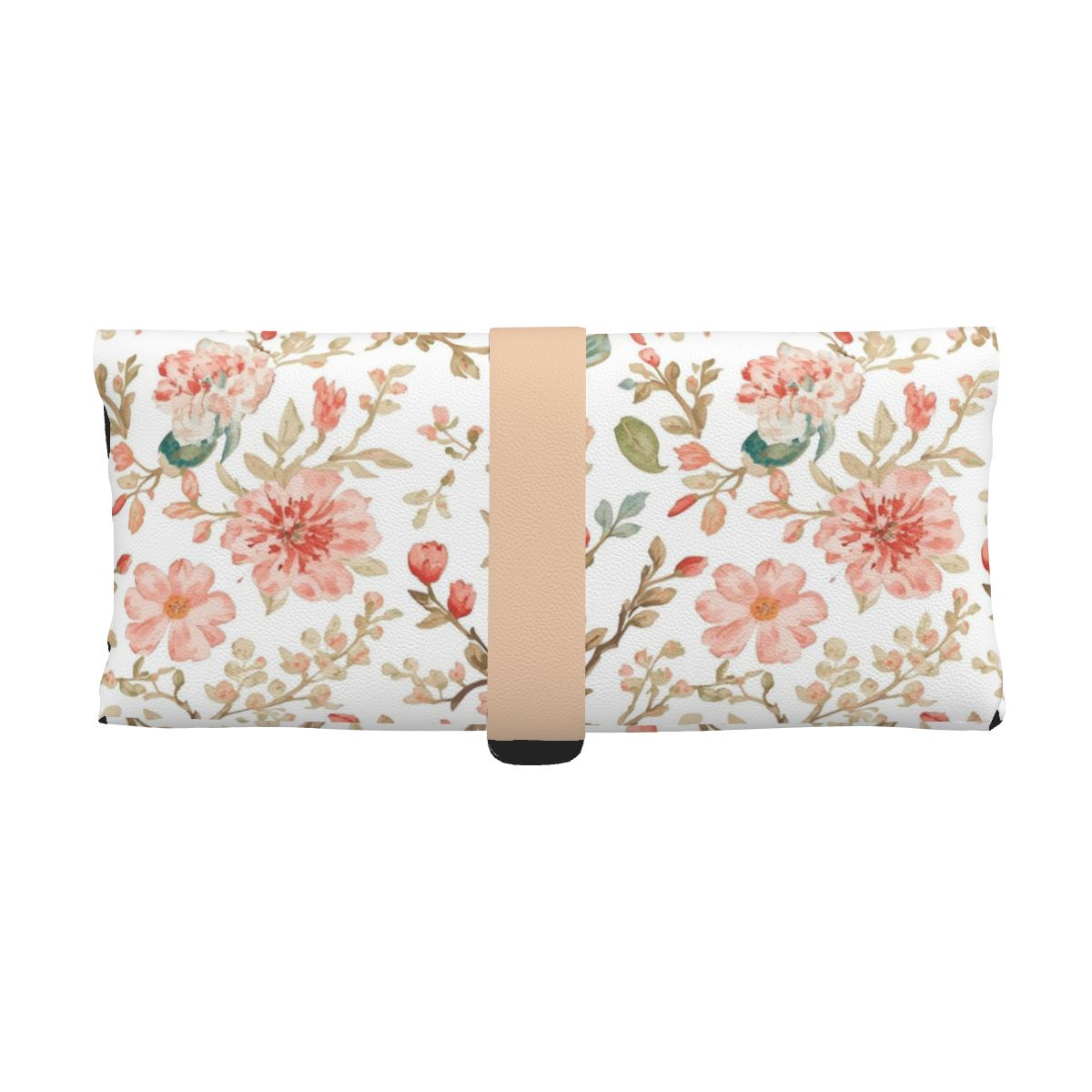 Florales Brillenetui aus PU-Leder mit Blumenmuster, strapazierfähiges Mikrofaser-Material, ideales Accessoire für den Schutz von Brillen.