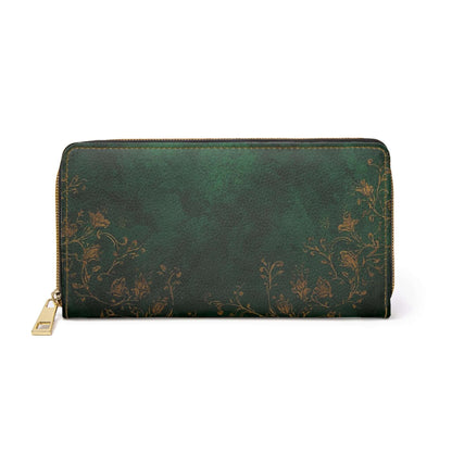 Elegantes Portemonnaie mit floralem Reißverschluss, Damen Portemonnaie - Design-Familientruhe
