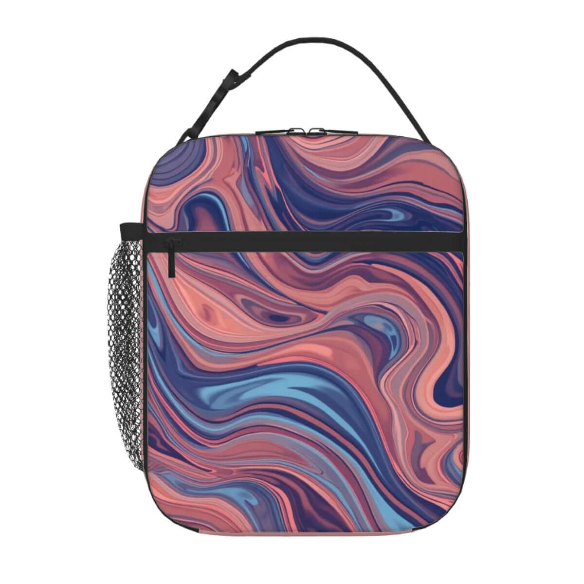 Lunchtasche mit ein schönes Design, Oxford-Stoff, tragbare Reise-Kosmetiktasche, wärmehaltend, sublimierter Einseitendruck, 8x4x10 Zoll