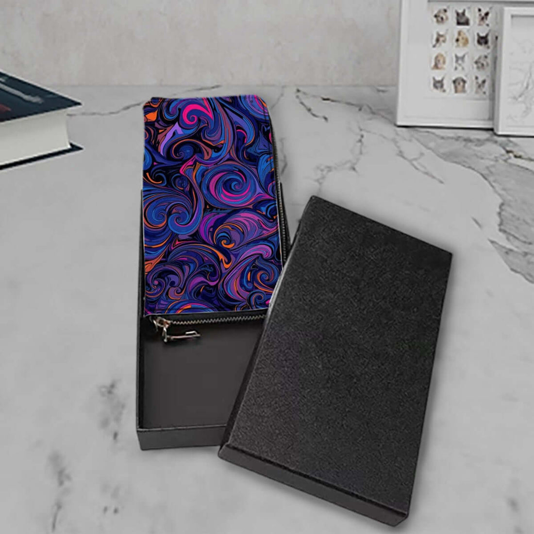 Colorful Clutch Wallet for Women in gift box, high-quality PU fabric, double-sided UV printing, Clutch-Geldbörse für Damen