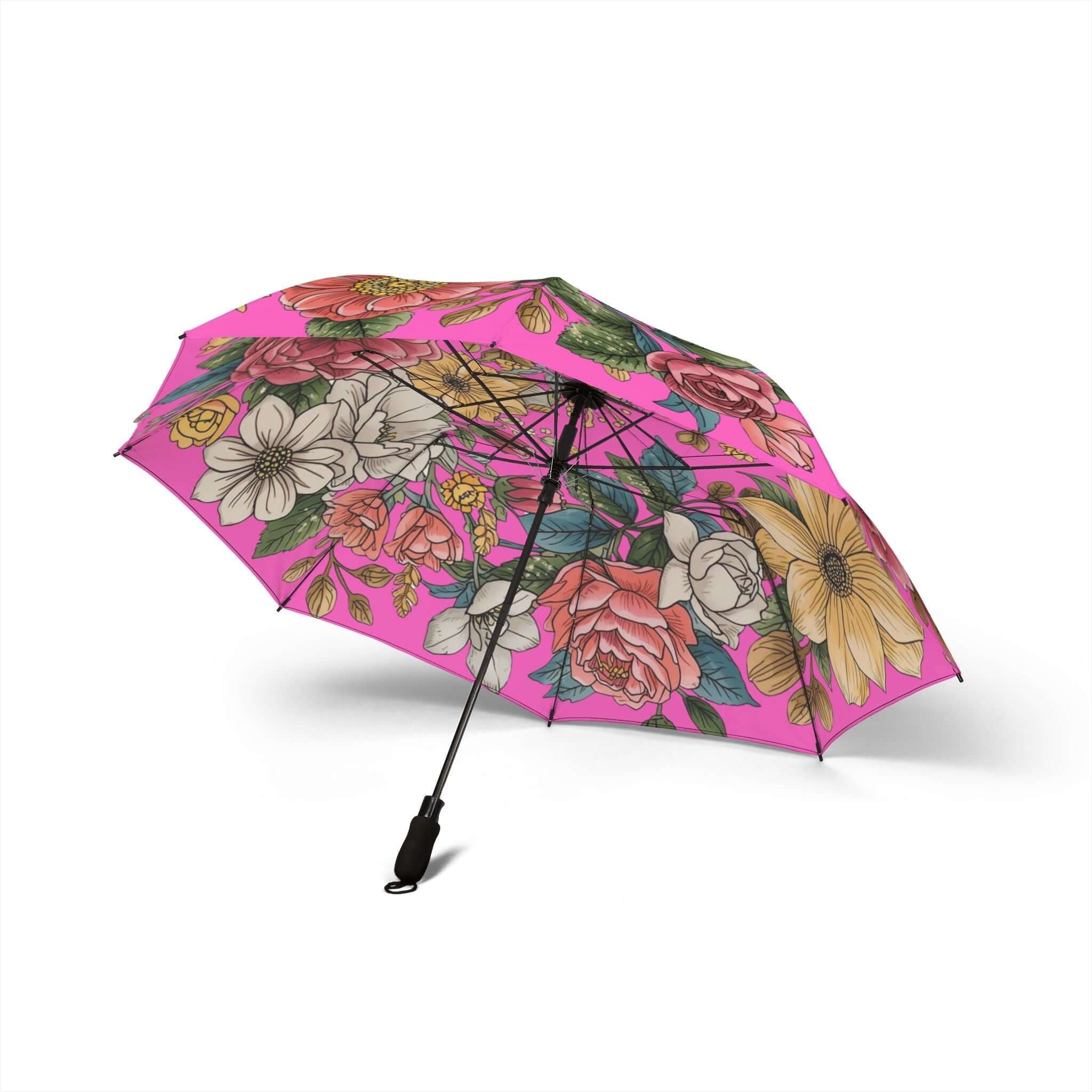 Faltbarer Regenschirm mit Blumendruck - Design-Familientruhe