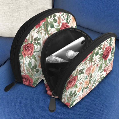 Aufbewahrungsbeutel-Set (2 Stück) aus Polyester mit Blumendruck, Reißverschluss, bietet große Kapazität, praktische Organisationslösung