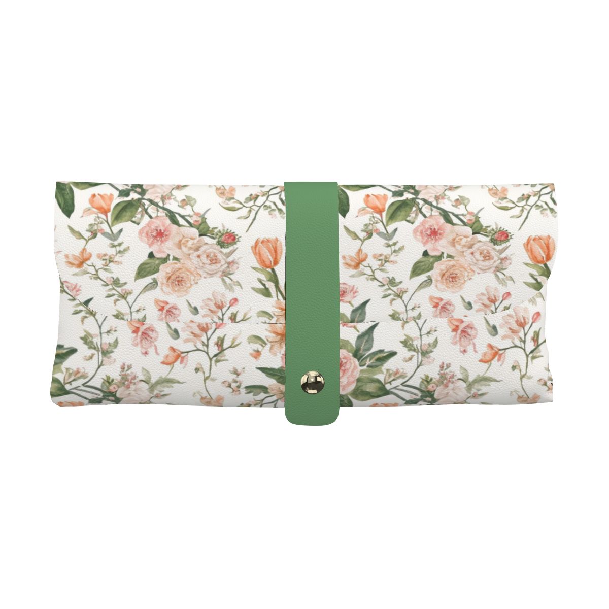 Brillenetui aus PU-Leder mit floralem Design, geeignet für Aufbewahrung von Gläsern, 6,7x3,5 Zoll, UV-Druck, verdicktes Nylonfutter