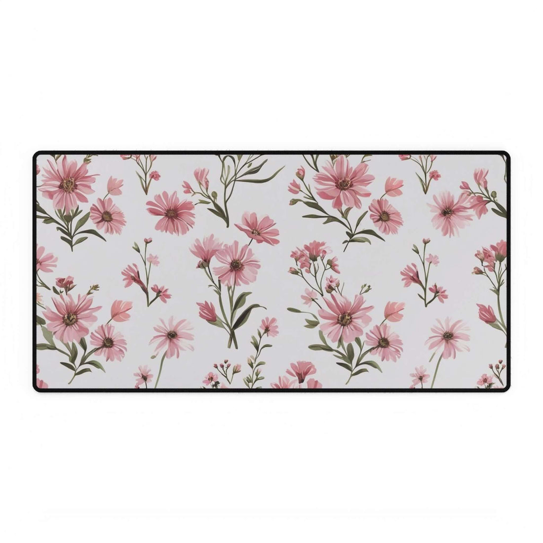 Florale Schreibtischmatte Modernes Arbeitsplatzdekor mit rosa Blumenmuster, perfekte Schreibtischunterlagen für funktionale Eleganz.