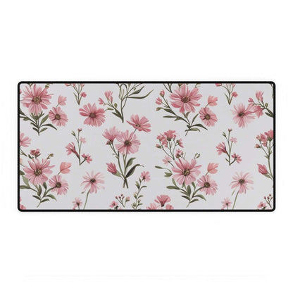 Florale Schreibtischmatte Modernes Arbeitsplatzdekor mit rosa Blumenmuster, perfekte Schreibtischunterlagen für funktionale Eleganz.