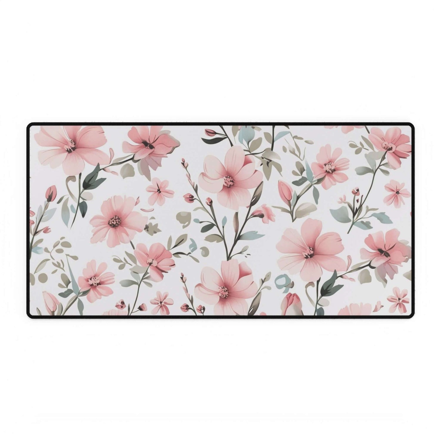 Florale und klassische Schreibtischunterlagen mit blumigem Design auf weißem Hintergrund