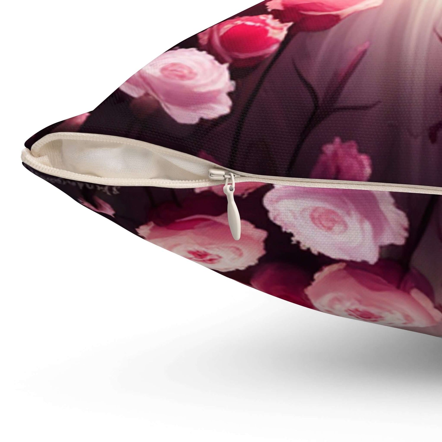 Florales Deko Kissen Gemütlicher Wohnakzent mit Blumendesign, quadratisches Polyesterkissen, elegantes Blumenmuster.