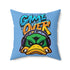 Gaming-Ente Quadratisches Kissen, Game Over Dekor mit farbenfrohem Enten-Design und "Game Over" Schriftzug, ideal für Gamer-Zimmer.