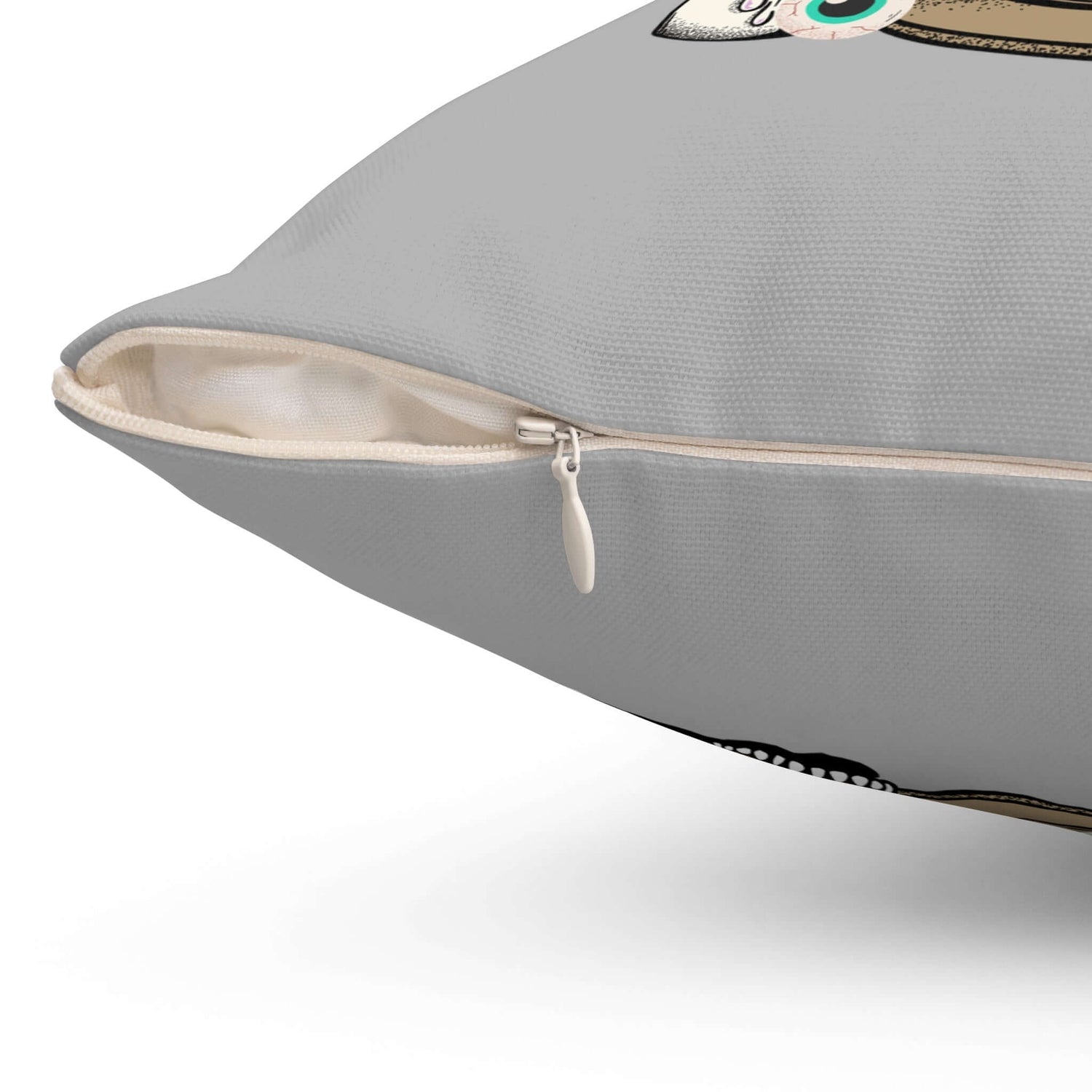 Halloween Dekokissen, Happy Haunting Wohndekor mit verspieltem Design und Reißverschluss, perfekt für saisonale Dekoration.