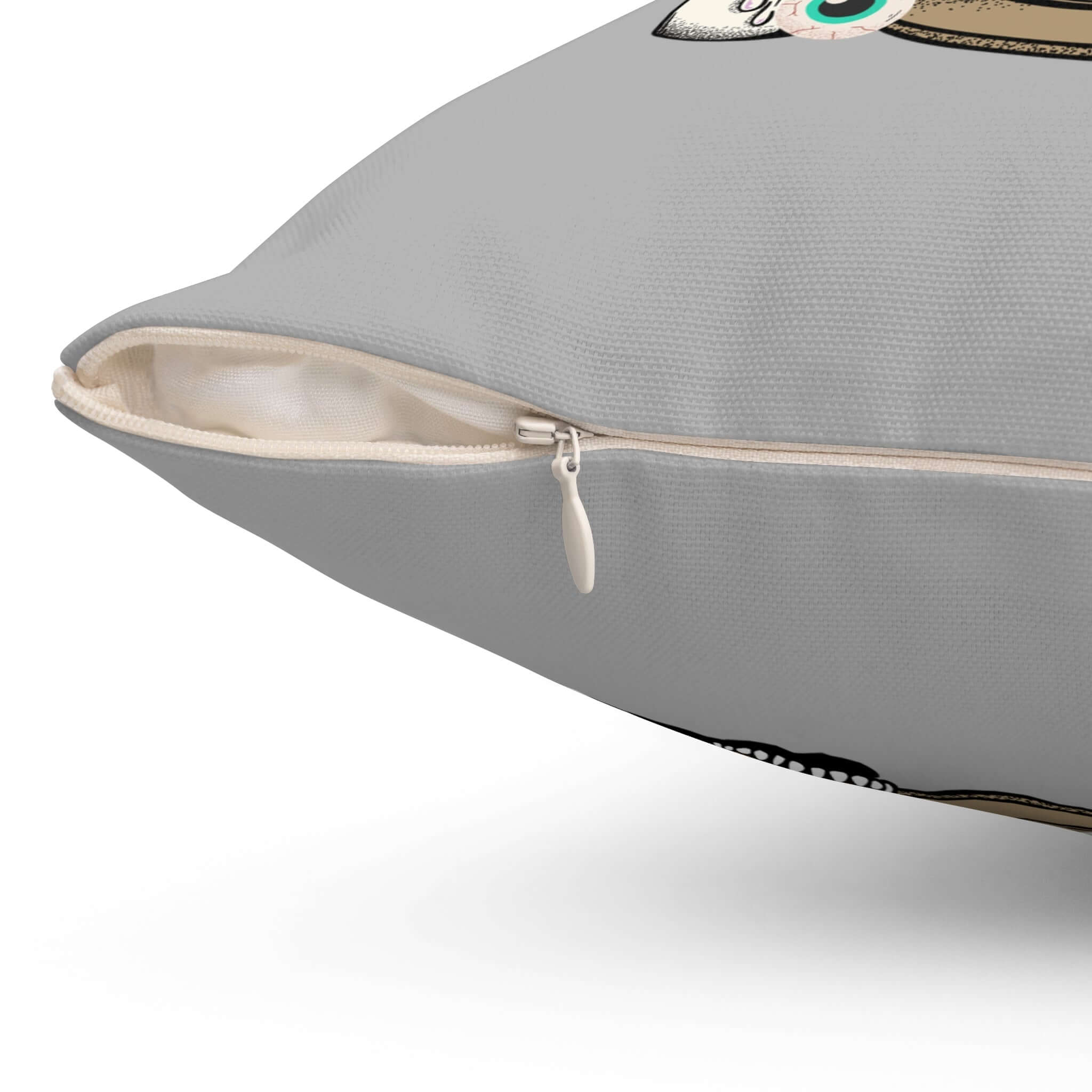 Halloween Dekokissen, Happy Haunting Wohndekor mit verspieltem Design und Reißverschluss, perfekt für saisonale Dekoration.