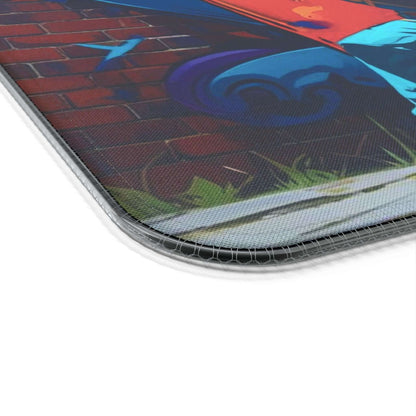 LED-Kabelloses Gaming-Mauspad mit Ladestation, RGB-Schreibtischmatte - Design-Familientruhe