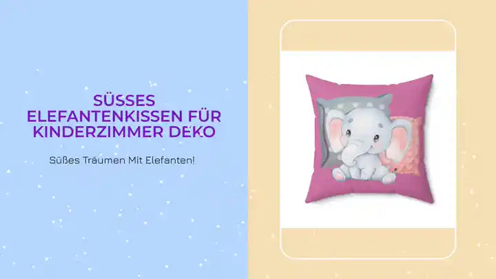 S&uuml;&szlig;es Elefantenkissen f&uuml;r Kinderzimmer Deko by@Outfy