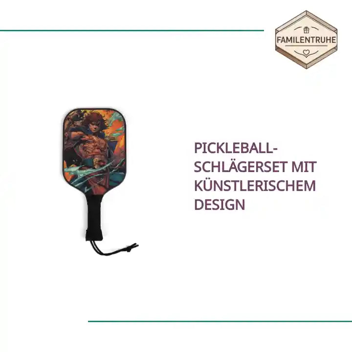 Pickleball-Schl&auml;gerset mit k&uuml;nstlerischem Design by@Outfy
