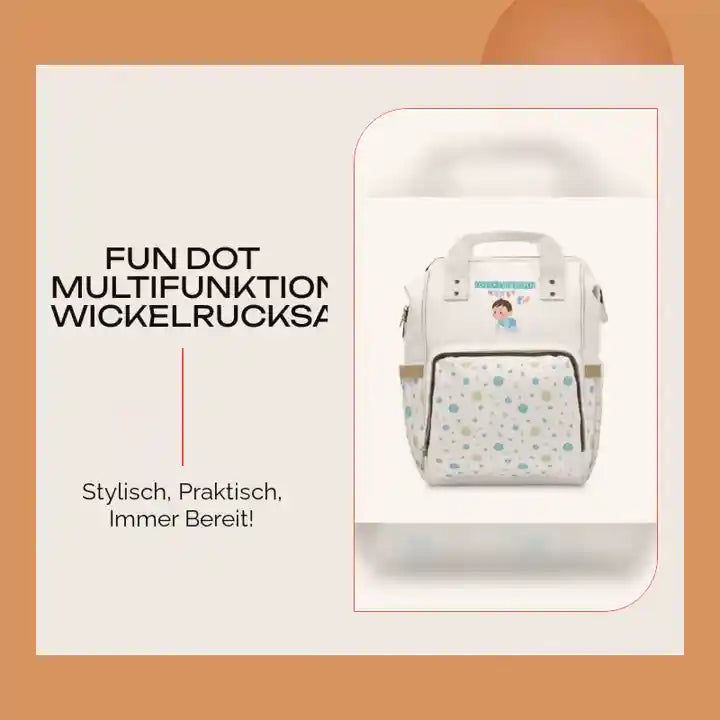 Fun Dot Multifunktionaler Wickelrucksack by@Outfy