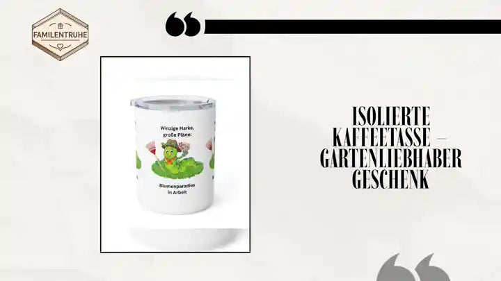 Isolierte Kaffeetasse &ndash;Gartenliebhaber Geschenk by@Outfy