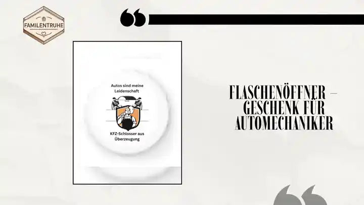 Flaschen&amp;ouml;ffner &amp;ndash; Geschenk f&amp;uuml;r Automechaniker by@Outfy