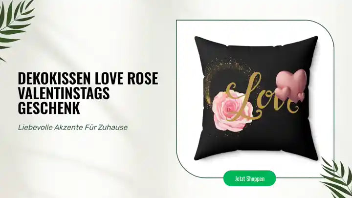 Dekokissen Love Rose Valentinstags Geschenk by@Outfy