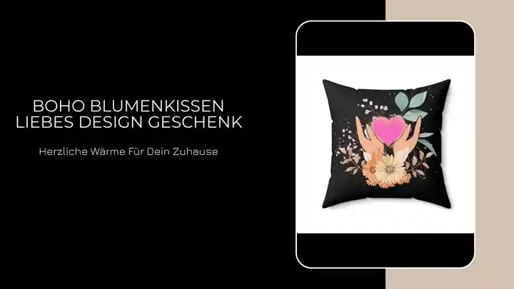 Boho Blumenkissen Liebes Design Geschenk by@Outfy
