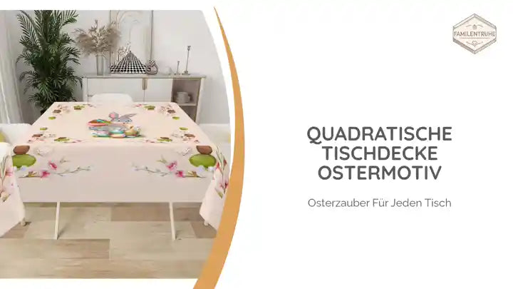 Quadratische Tischdecke Ostermotiv by@Outfy