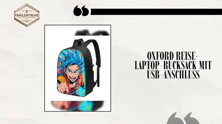 Oxford Reise-Laptop-Rucksack mit USB-Anschluss by@Outfy