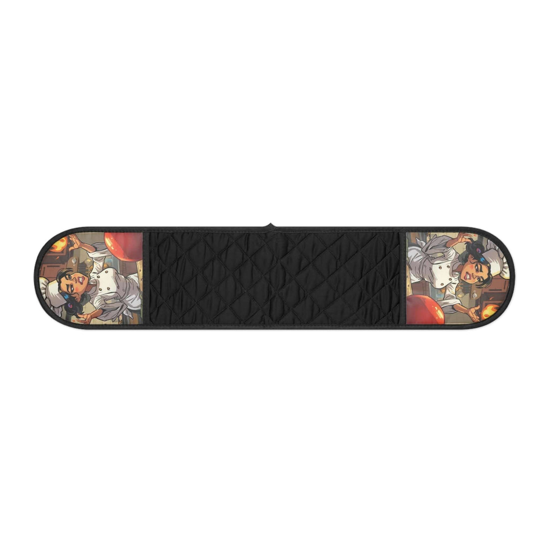 Schicke, künstlerische Ofenhandschuhe für Küchenliebhaber - Design-Familientruhe