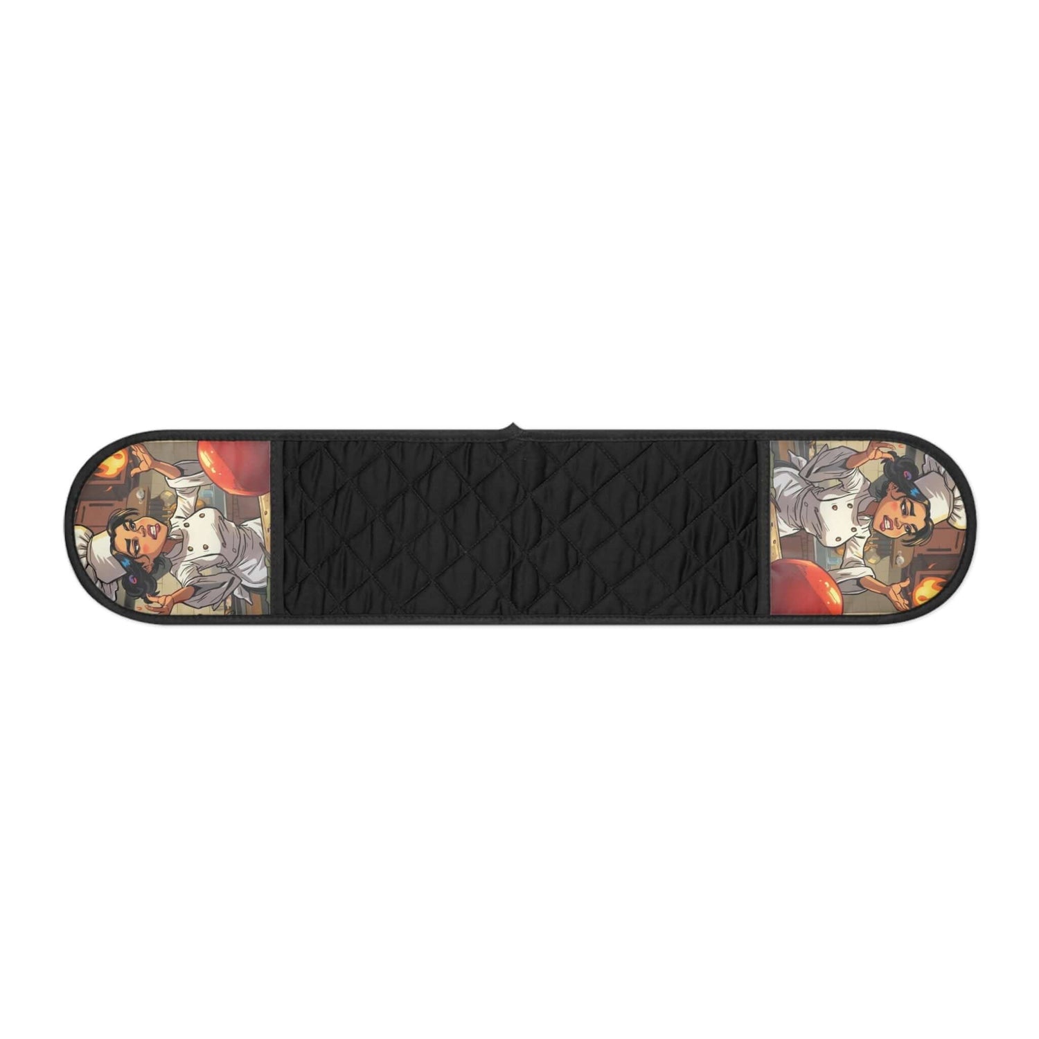 Schicke, künstlerische Ofenhandschuhe für Küchenliebhaber - Design-Familientruhe