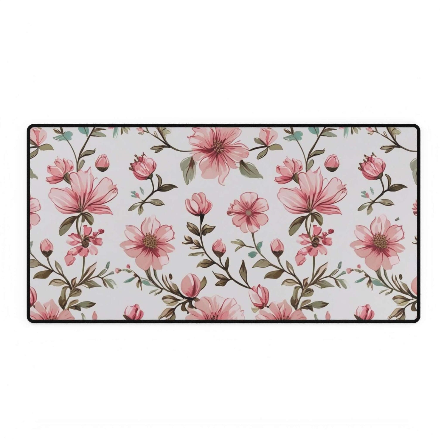 Schreibtischunterlage mit Blumenmuster für stilvolle Arbeitsplatz, floral design, leuchtende Farben, Bürodekoration, Schreibtischaccessoire