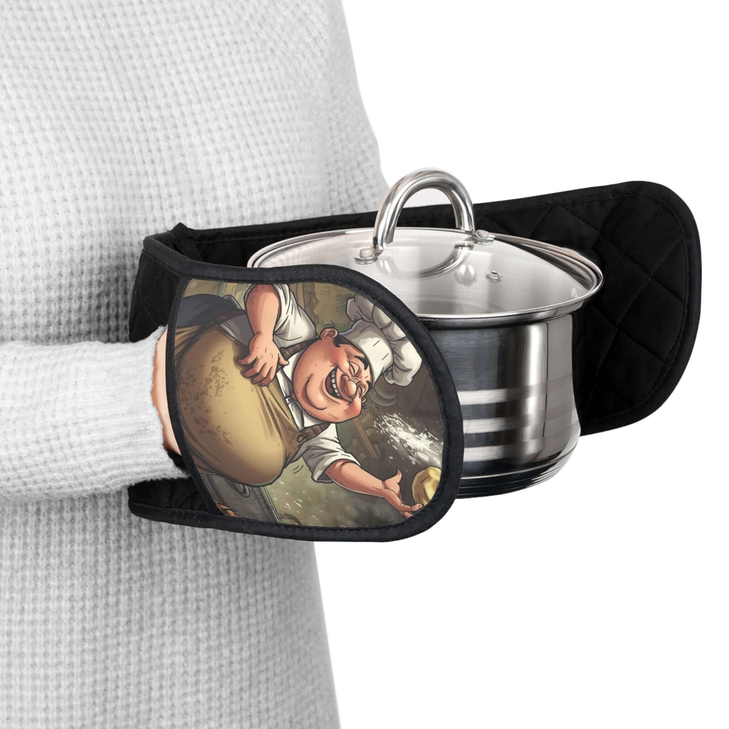 Skurrile Küchen-Ofenhandschuhe mit lustigem Design - Design-Familientruhe