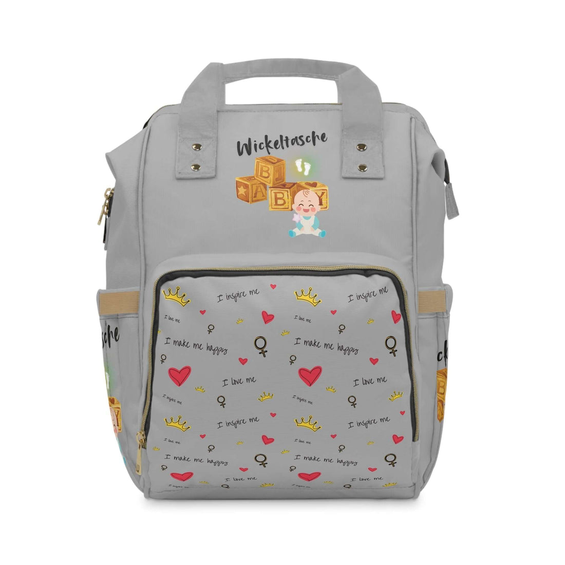 Stylischer multifunktionaler Wickelrucksack – Schicke Baby-Essentials für Eltern - Design-Familientruhe