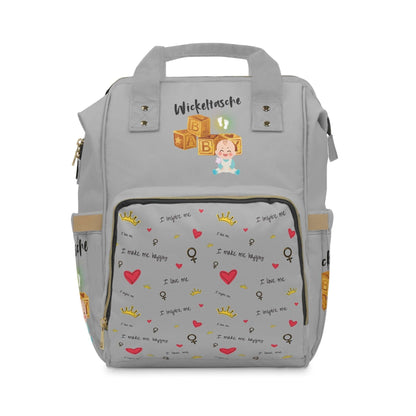 Stylischer multifunktionaler Wickelrucksack – Schicke Baby-Essentials für Eltern - Design-Familientruhe