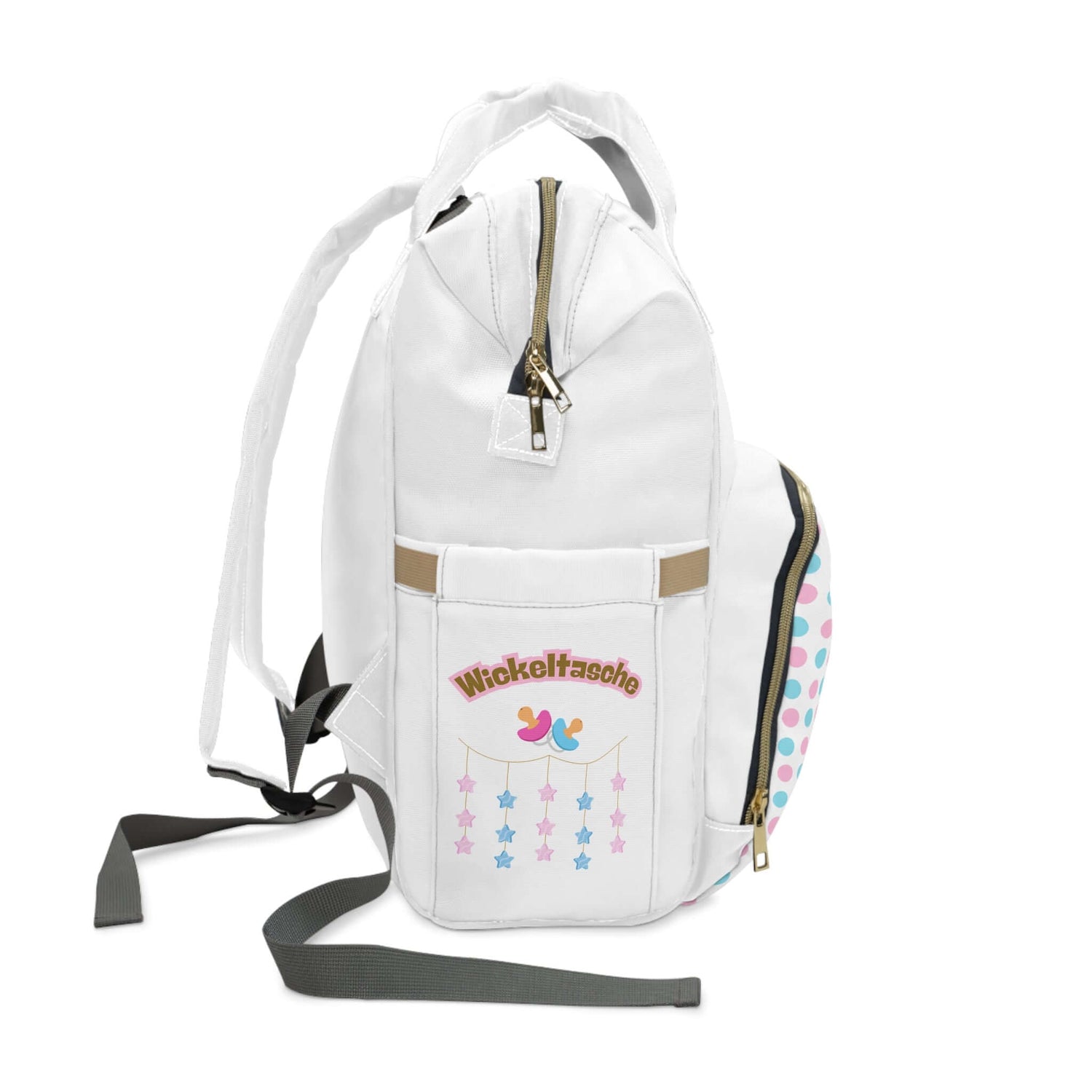 Stylischer multifunktionaler Wickelrucksack – Schicke Baby-Essentials für Eltern - Design-Familientruhe