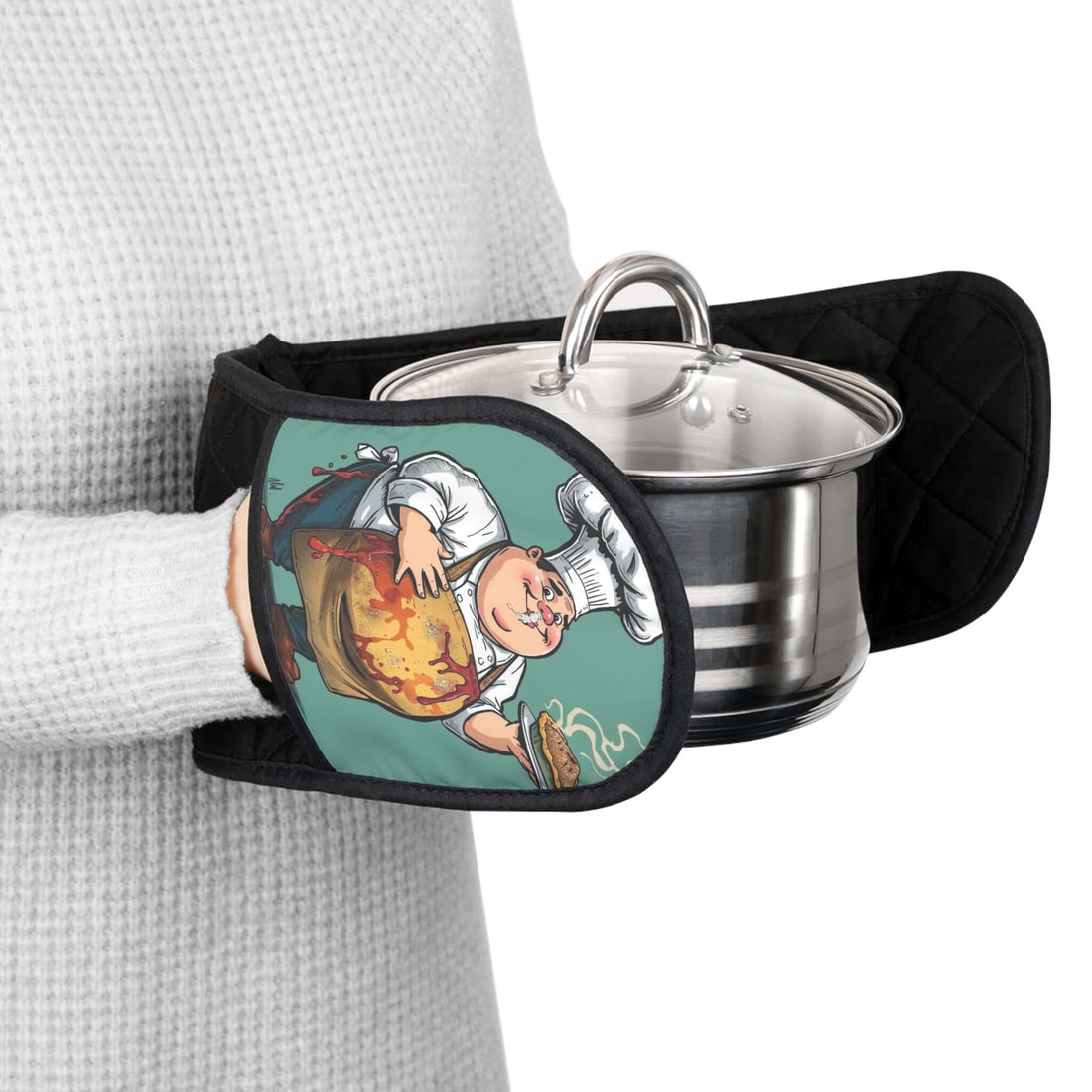 Süße Ofenhandschuhe mit skurrilem Design - Design-Familientruhe