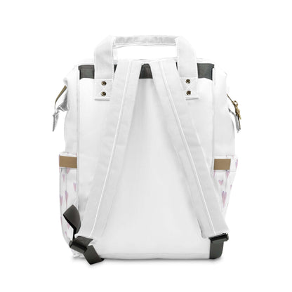 Süßer multifunktionaler Wickelrucksack mit Herz-Design – ideal für junge Mütter - Design-Familientruhe