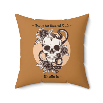 Totenkopf und Schlange Dekokissen mit einzigartigem doppelseitigem Druck aus strapazierfähigem Polyester für stilvolle Einrichtung.